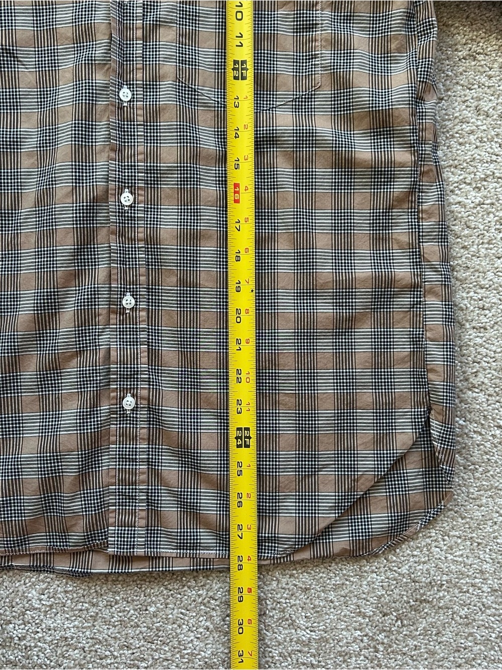 Frank & Eileen Joedy Oversized Plaid Button Down Shirt Size S Brown Cotton - Picture 3 of 11